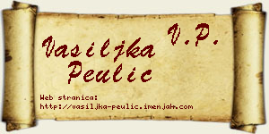 Vasiljka Peulić vizit kartica